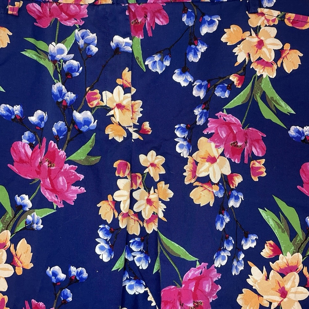 Lands End NWT Flower Straight Leg Stretch Pants‎ Sz 20W - Picture 2 of 7